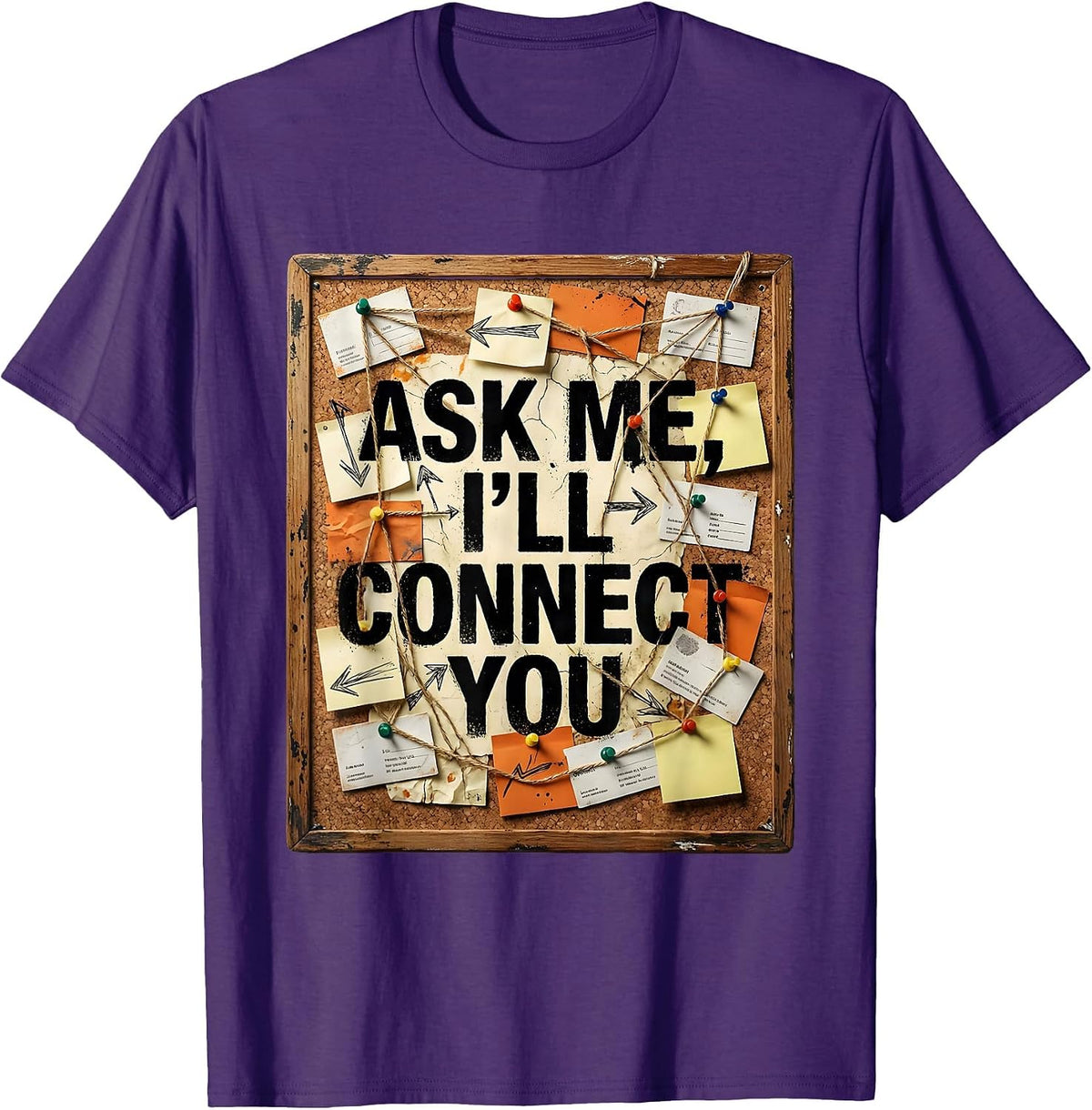 Men's I Cant But I Know A Guy Connector Design T-Shirt - Purple