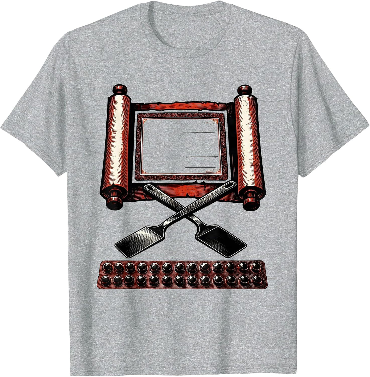 Men's Pharmacy Tech Scroll Counting Tray Stencil Graphic T-Shirt - Heather Grey