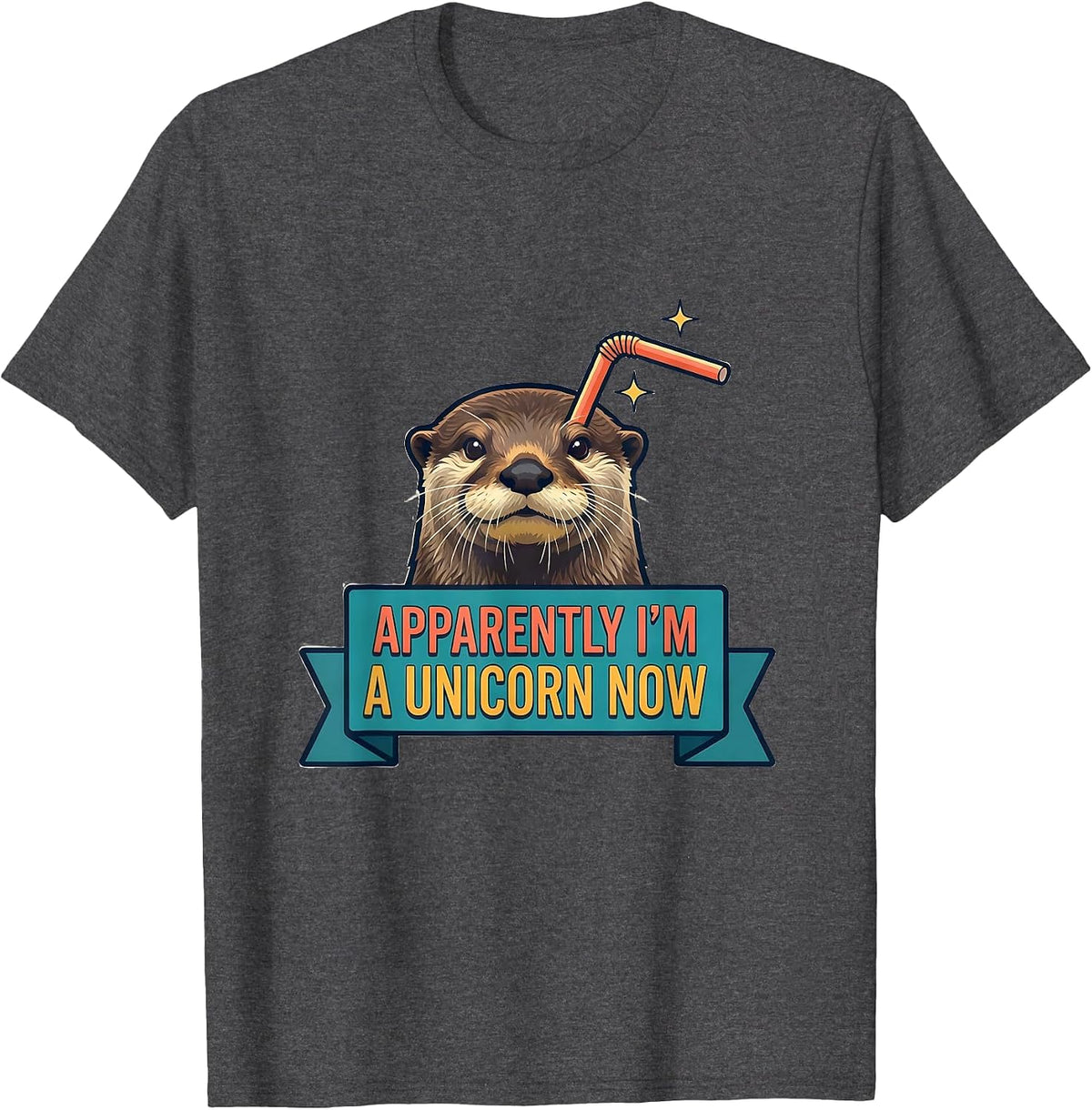 Men's Apparently I'm A Unicorn Now Funny Unicorn Humor Novelty T-Shirt - Dark Heather Grey