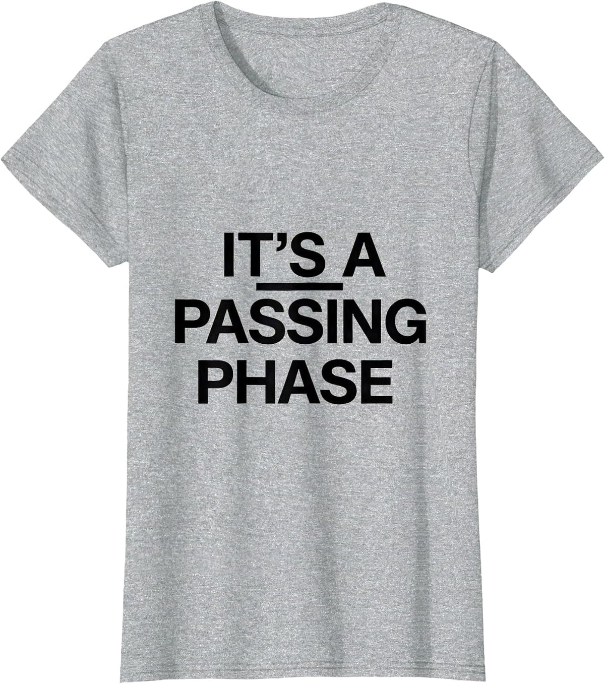 It's A Passing Phase Minimalist Moon Phases Celestial T-Shirt - Heather Grey