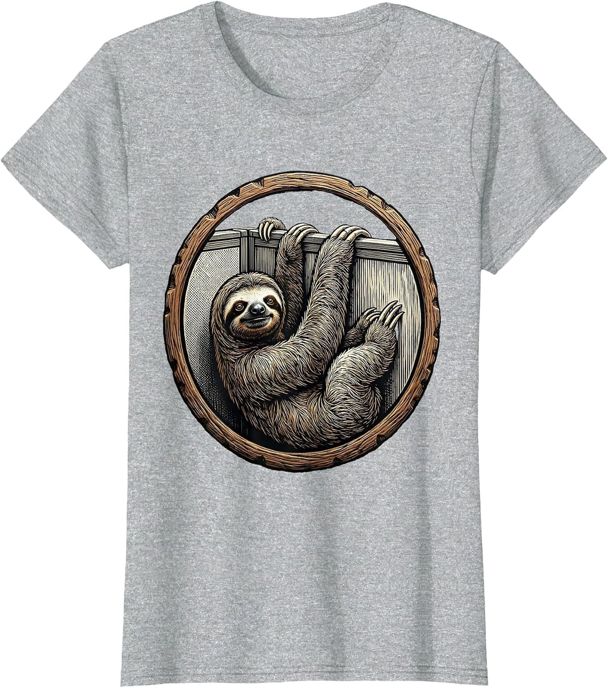 Funny Sloth Office Cubicle Humor Graphic T-Shirt - Heather Grey