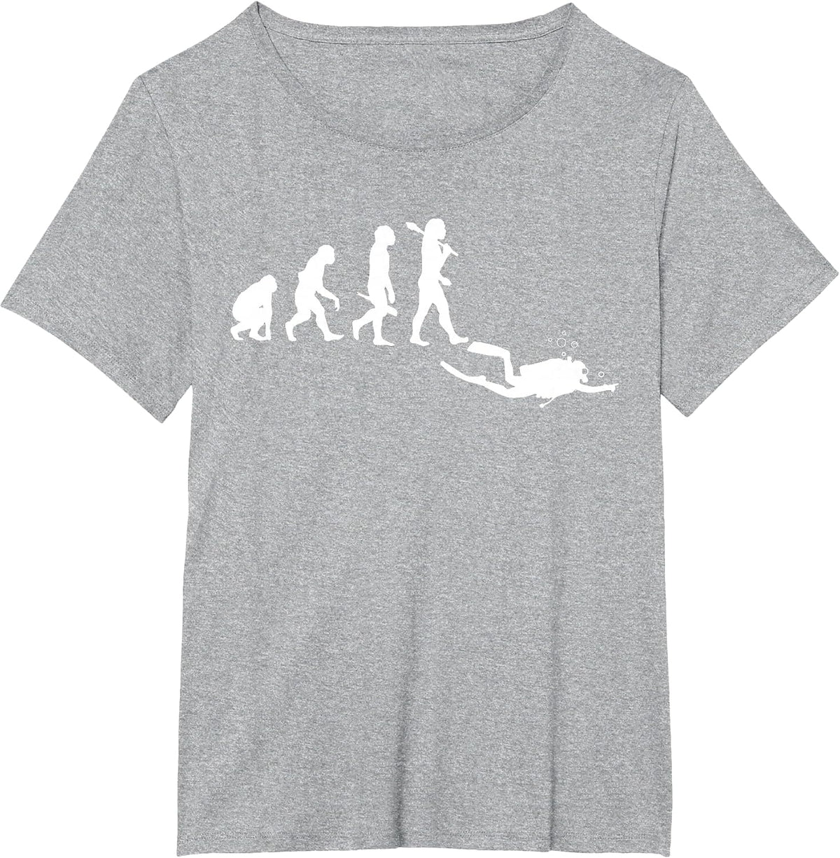 Scuba Evolution Funny Scuba Diving Evolution T-Shirt - Heather Grey