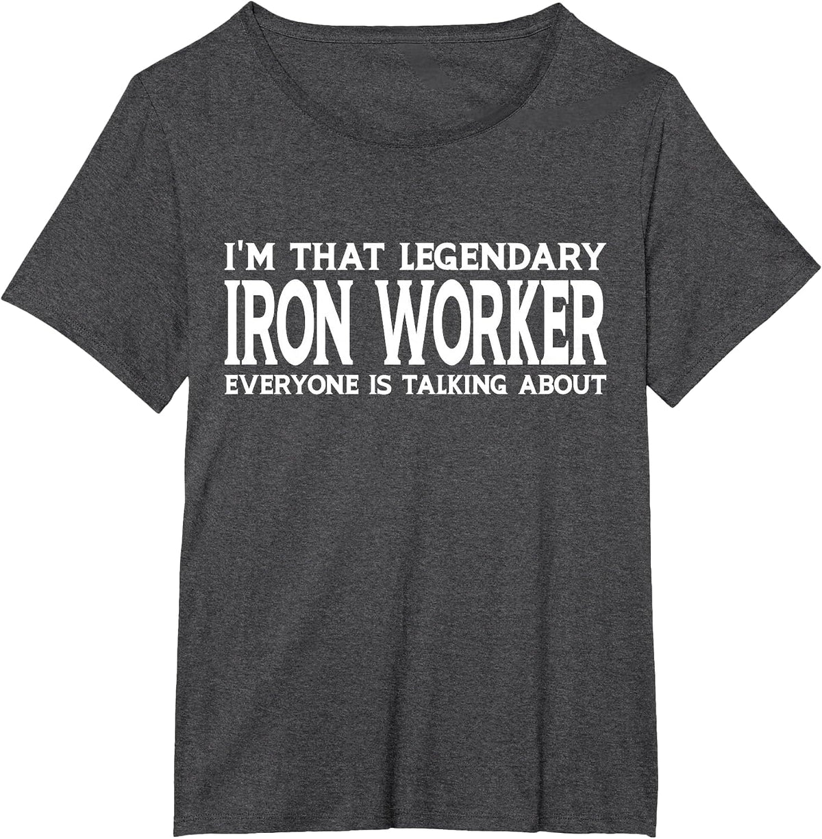 Iron Worker Job Title Employee T-Shirt - Dark Heather Grey