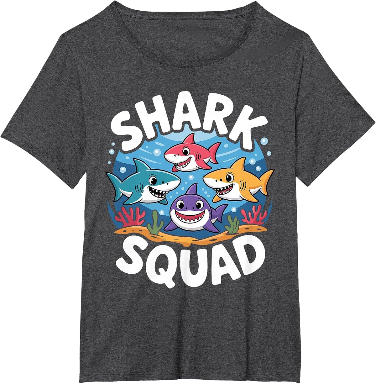 Cool Shark Art for Men Women Great White Hammerhead Shark T-Shirt - Dark Heather Grey