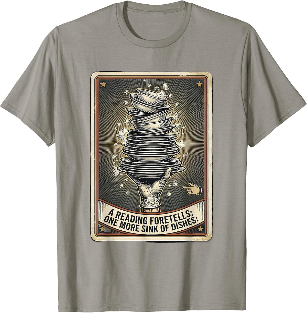 Men's A Reading Foretells: One More Sink Of Dishes Vintage T-Shirt - Slate Grey
