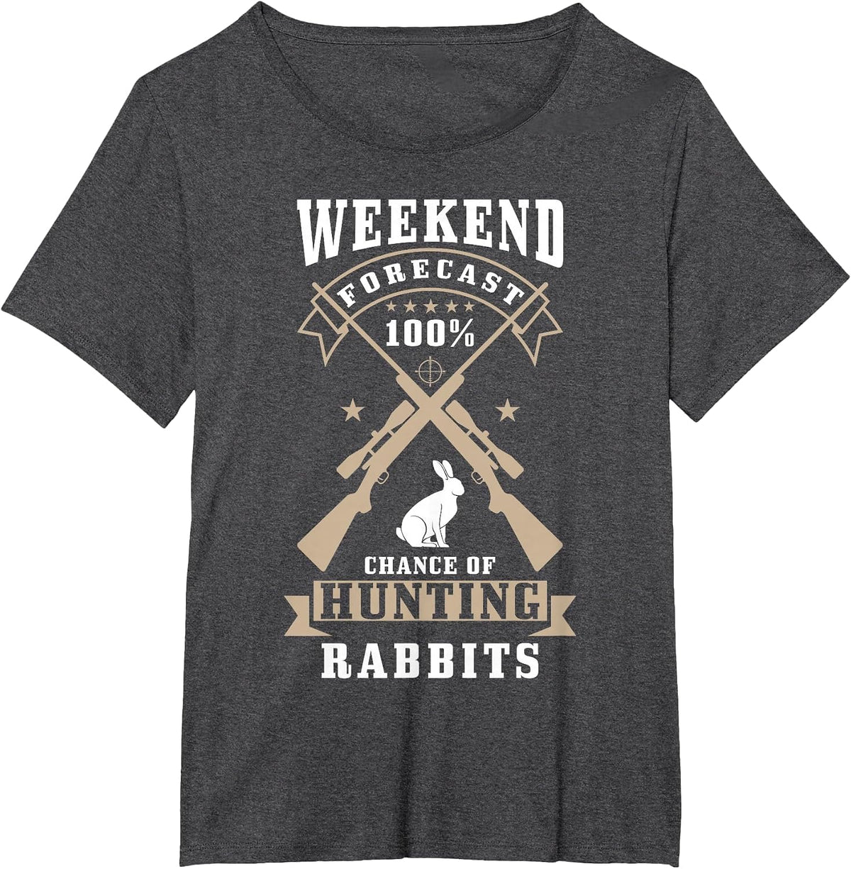 Rabbit Hunter Design with Saying for Rabbit Hunting T-Shirt - Dark Heather Grey