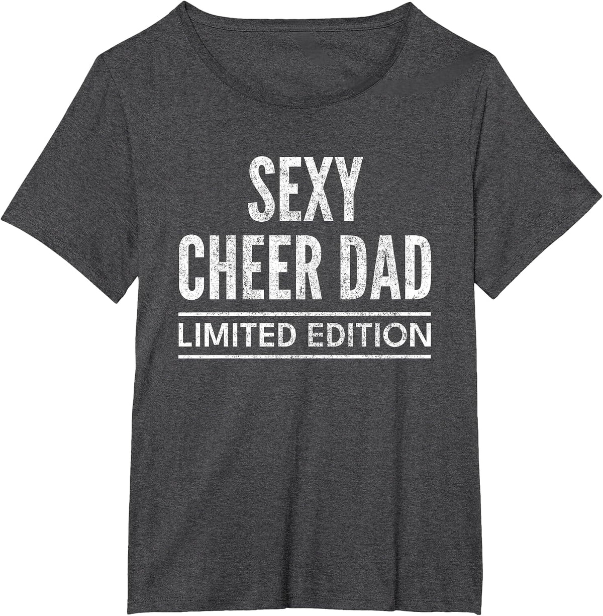 Cheer Dad Cheerleading Limited Edition Funny T-Shirt - Dark Heather Grey