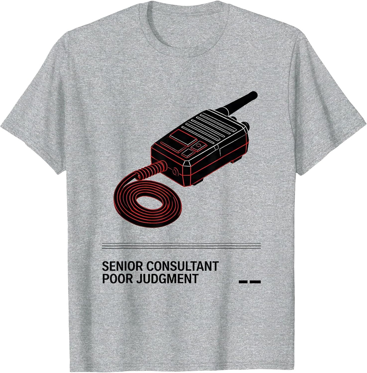 Men's Senior Consultant Poor Judgment Funny Paramedic EMT Gift T-Shirt - Heather Grey