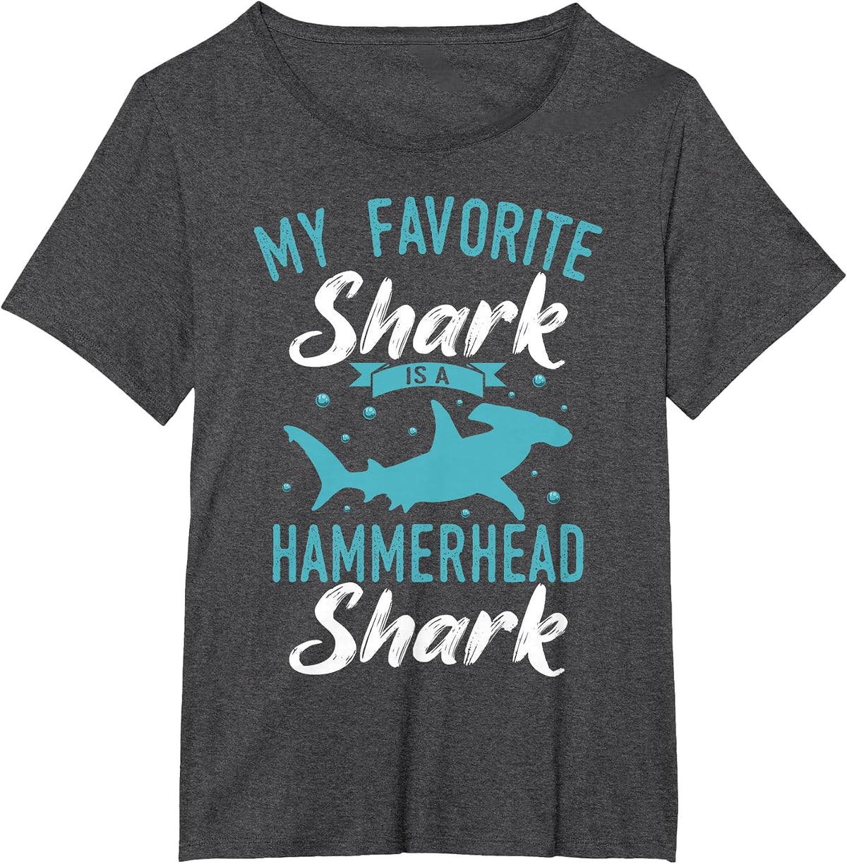 My Favorite Shark is A Hammerhead Shark T-Shirt - Dark Heather Grey