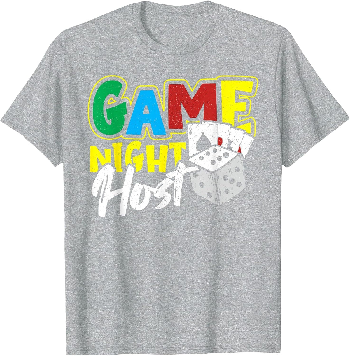 Game Night Host T-Shirt - Heather Grey