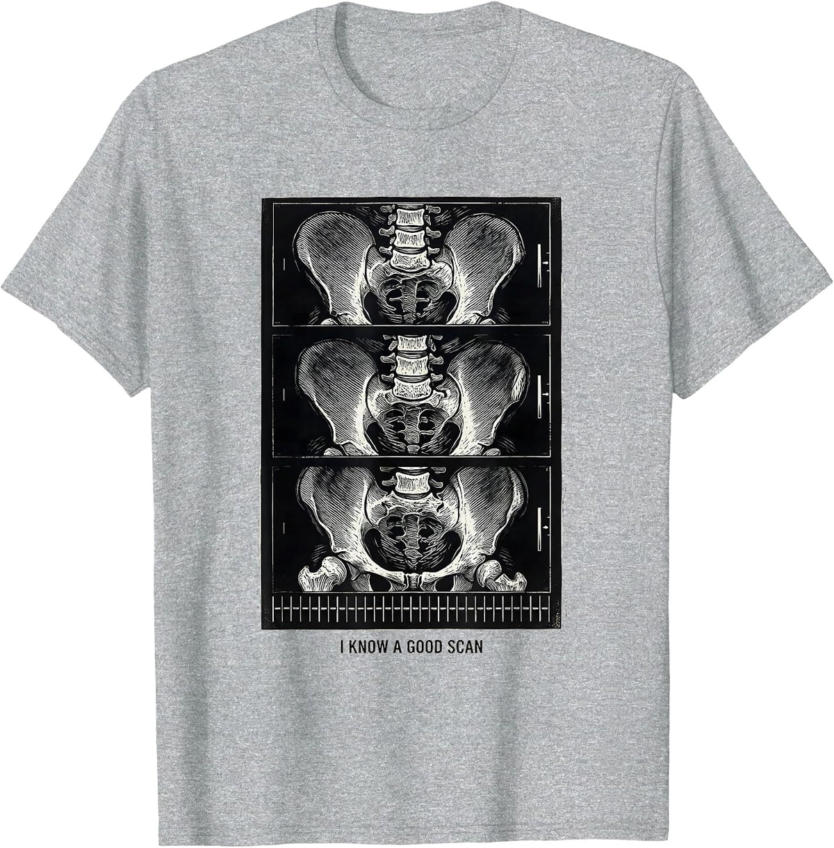 Men's I Know A Good Scan Radiology Tech Rad Tech Humor T-Shirt - Heather Grey