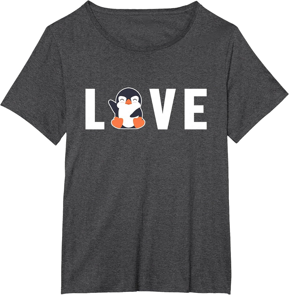 Love Sea Bird King Emperor Penguin Lover Penguin T-Shirt - Dark Heather Grey