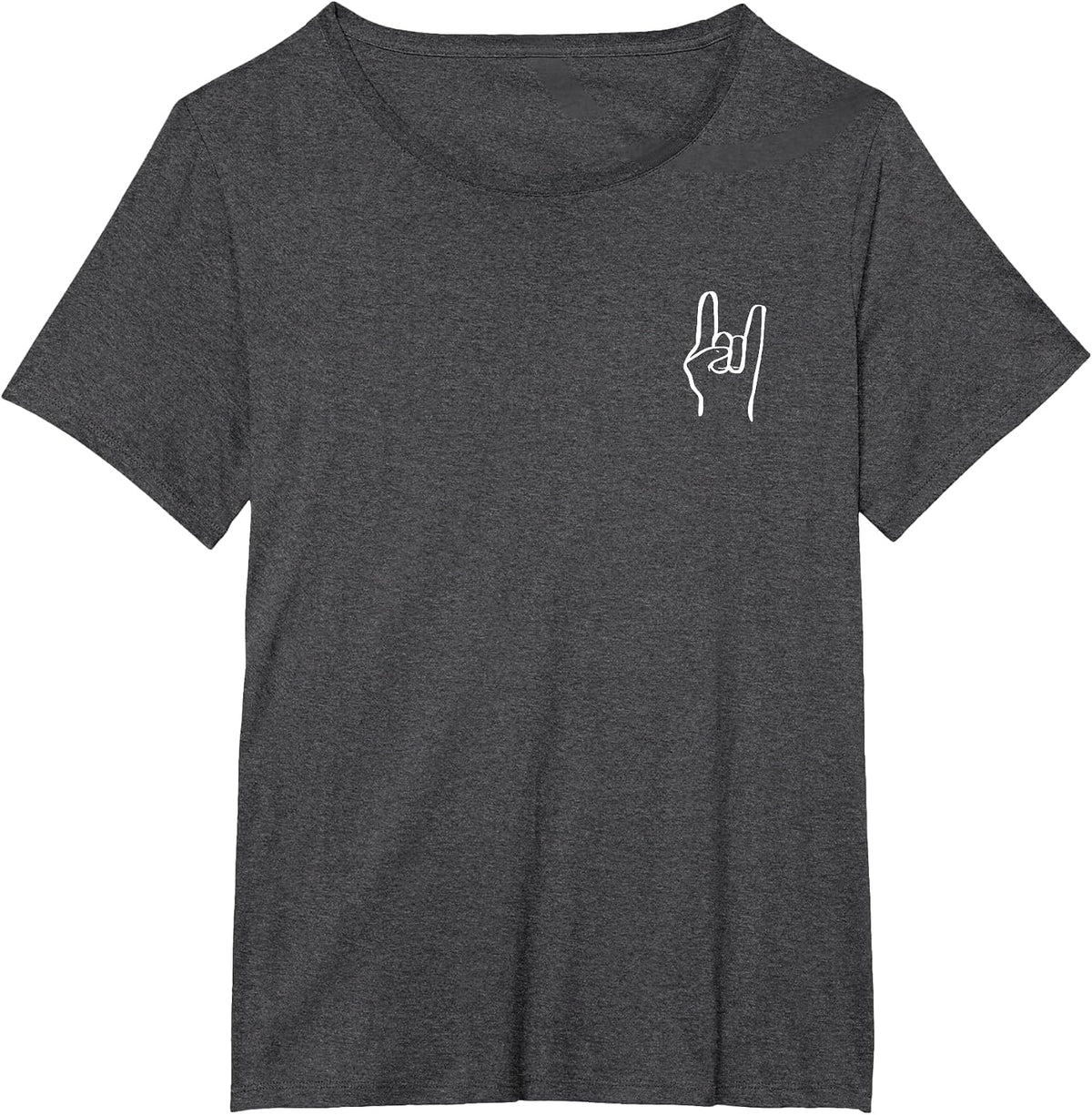 Devil Horns Metal Horns Rock On Rock and Roll Mano Cornuta T-Shirt - Dark Heather Grey
