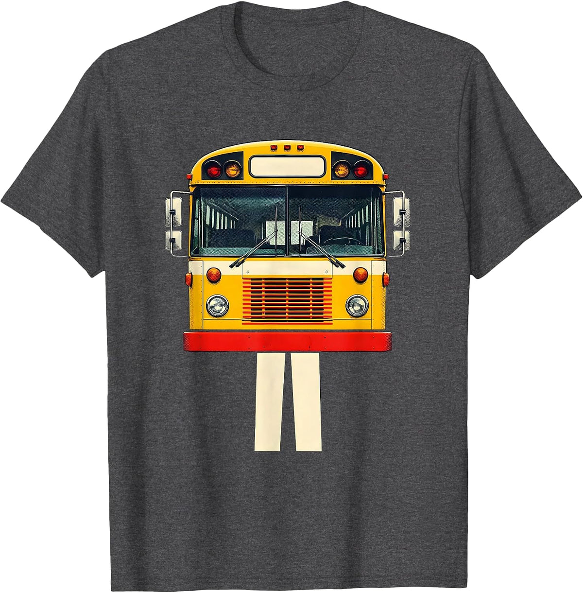 Men's School Bus Driver Funny Costume Back to School T-Shirt - Dark Heather Grey