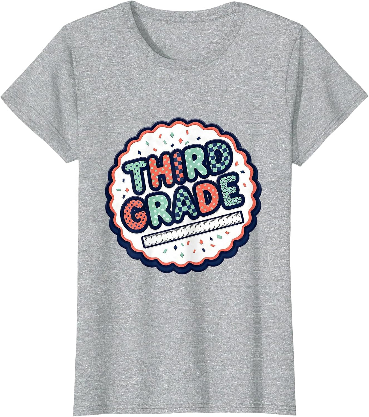Third Grade Playful Back To School Teacher Student T-Shirt - Heather Grey