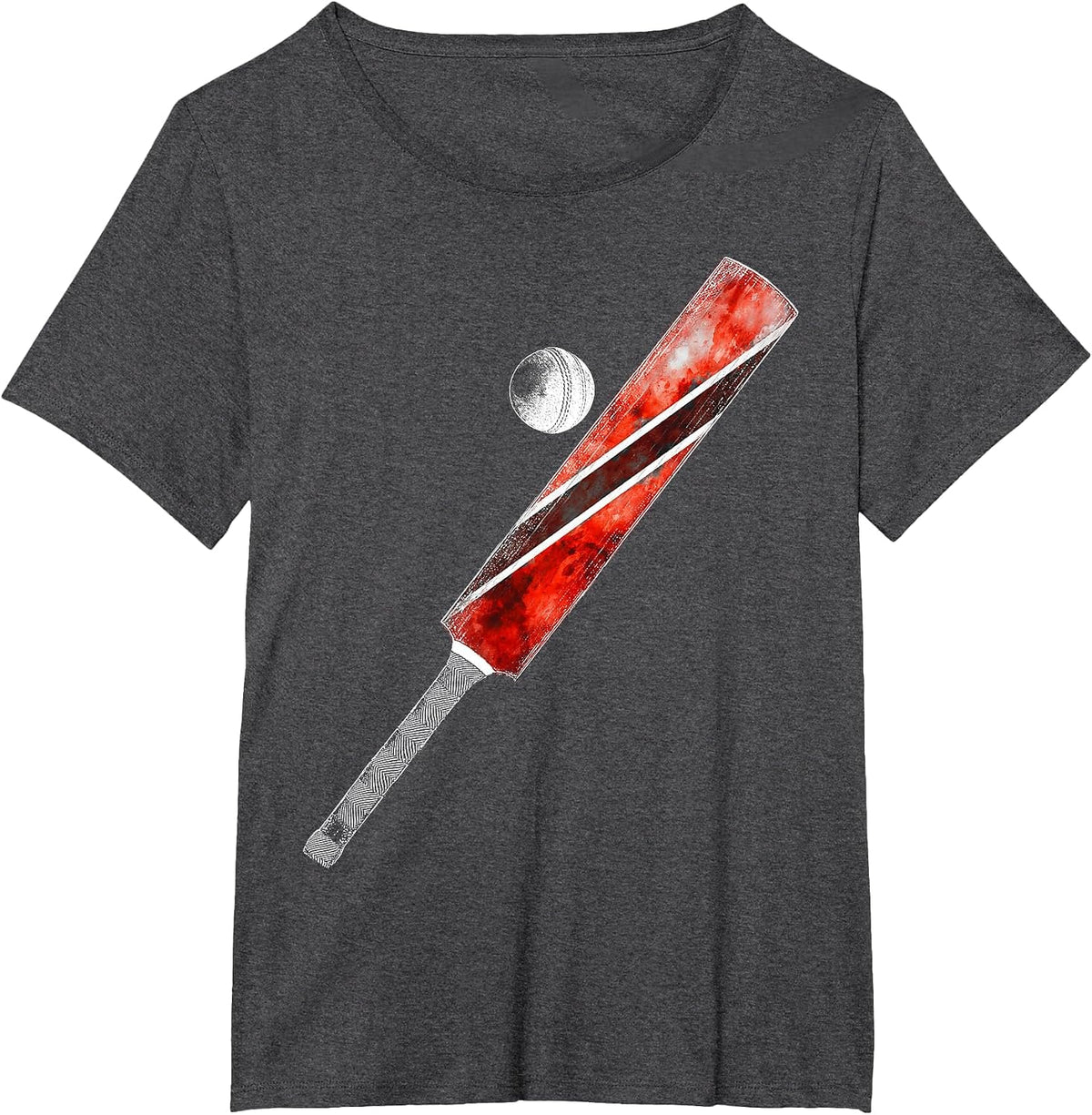 Vintage Cricket Trinidad Flag T-Shirt Trinidadian Pride T-Shirt - Dark Heather Grey