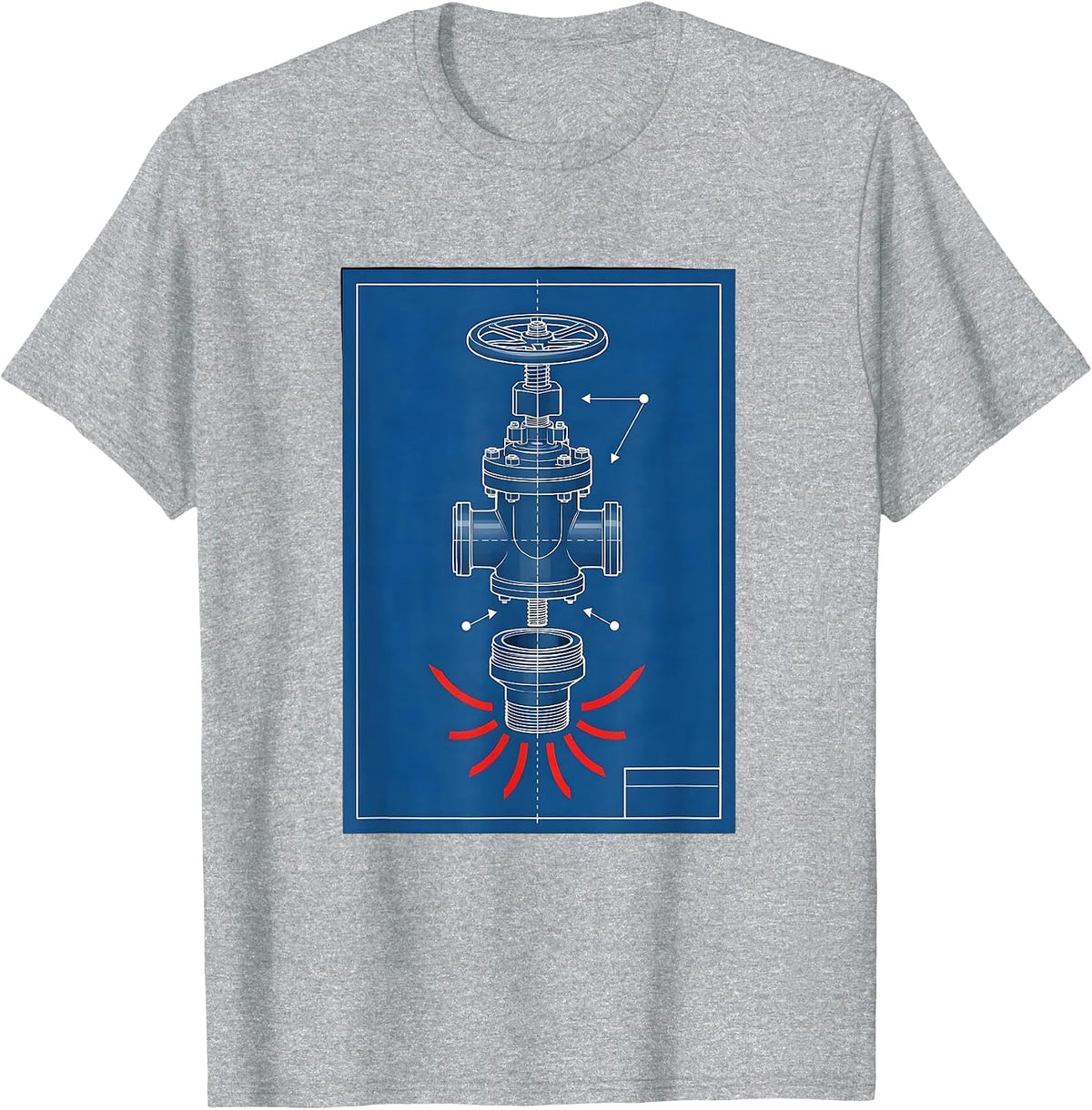 Men's Pressure Relief Valve Funny Plumber Pipefitter Occupation T-Shirt - Heather Grey