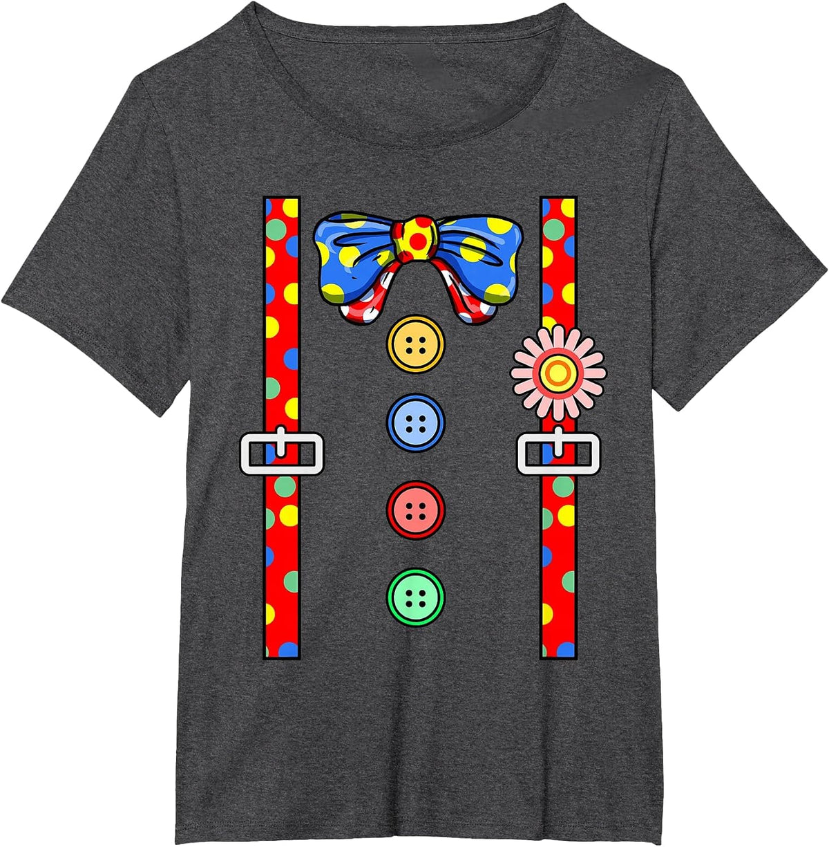 Clown Costume Halloween T-Shirt - Dark Heather Grey