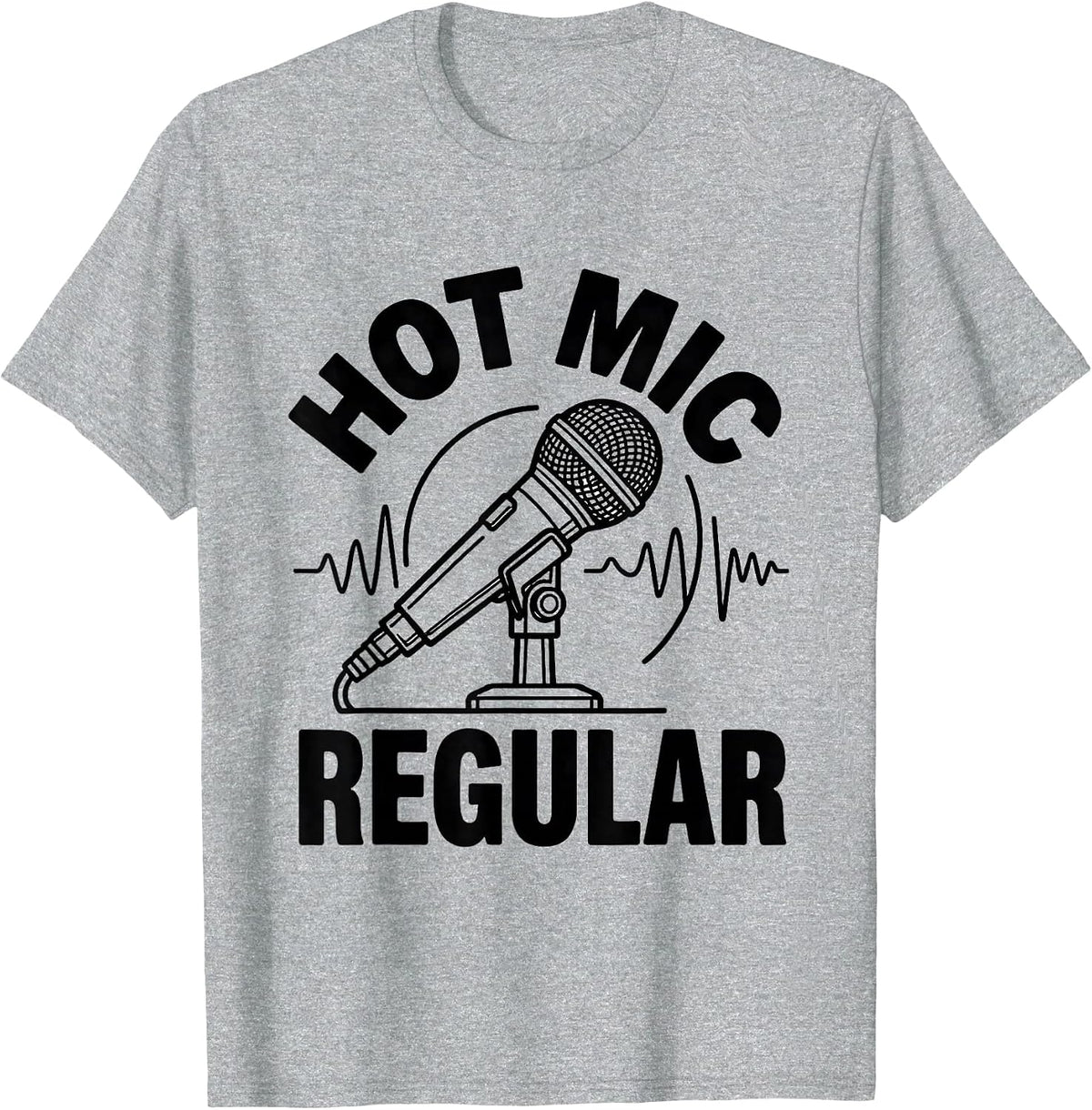 Men's Hot Mic Regular Funny EMS Paramedic First Responder T-Shirt - Heather Grey