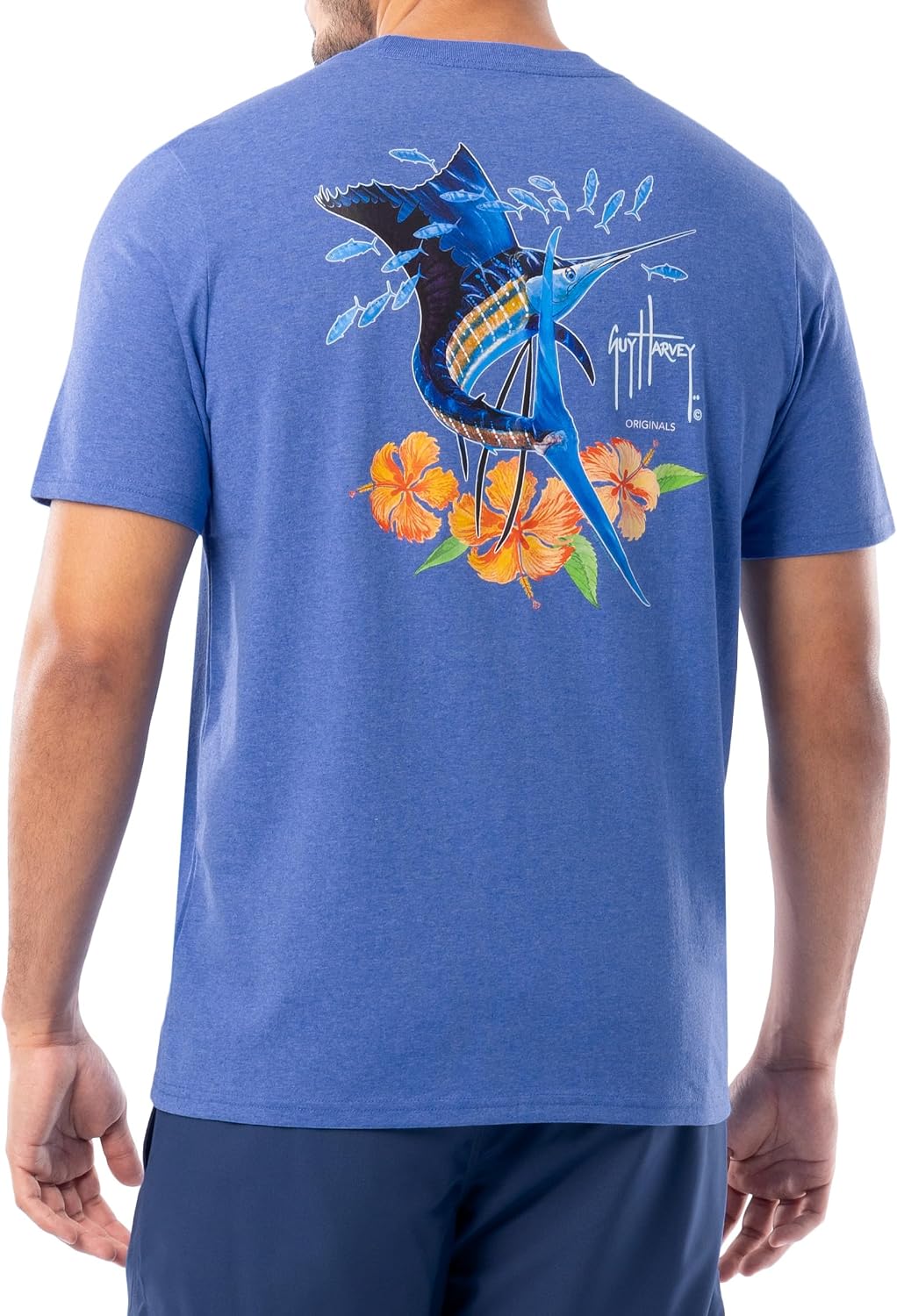 Guy Harvey Men’s Threadcycled Short Sleeve T-Shirt - Blue