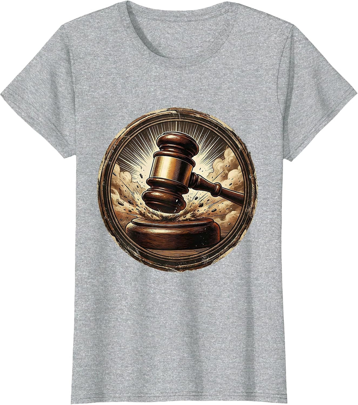The Turning Point Gavel Strike Graphic T-Shirt - Heather Grey