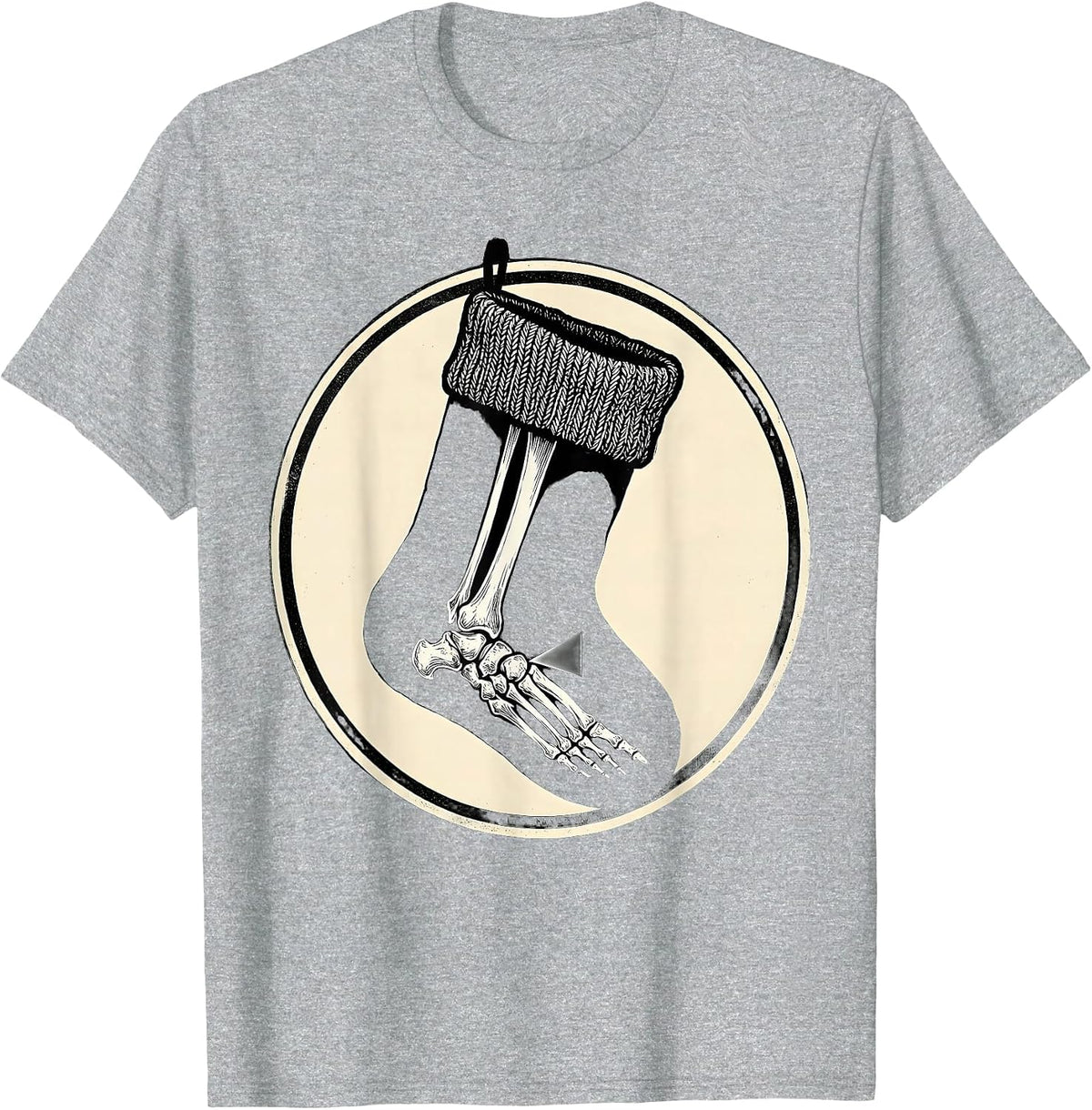 Men's Christmas Stocking Radiology Tech Scratchboard Xray Tech T-Shirt - Heather Grey