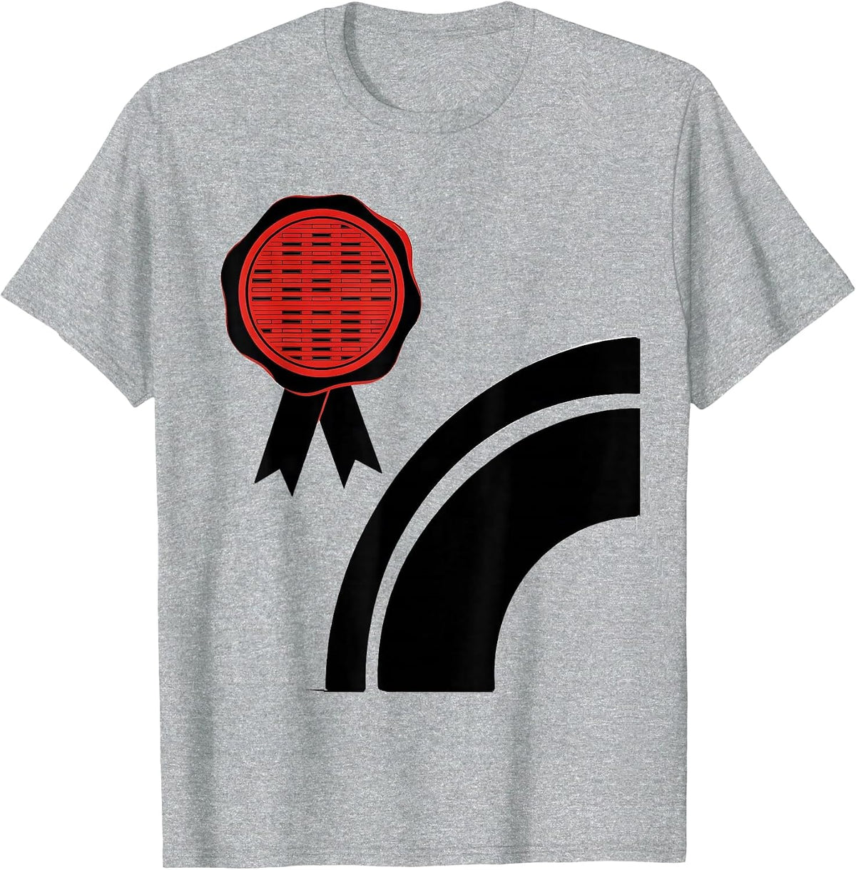 Men's Radiology Tech Seal Badge Occupational Humor T-Shirt - Heather Grey