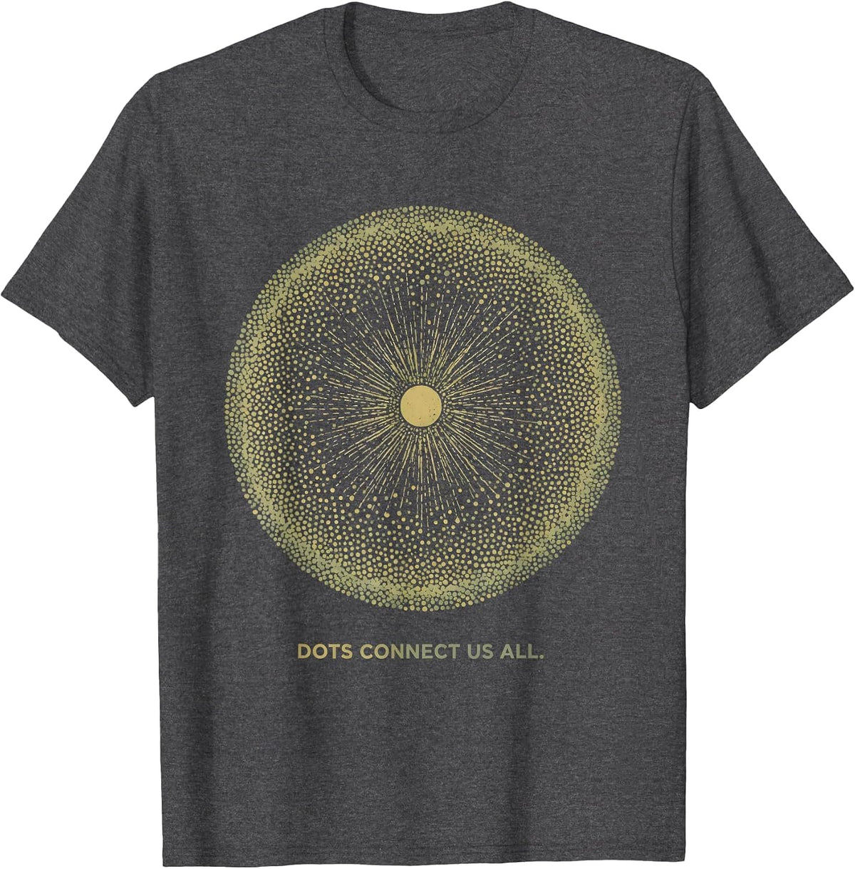 Men's Dots Connect Us All Unity Graphic Design T-Shirt - Dark Heather Grey