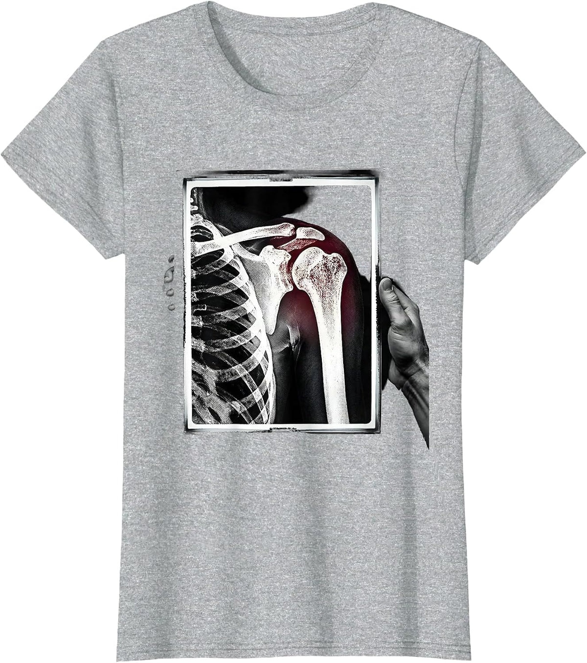 Women's Radiographic Detector Shoulder Joint Radiology Tech Humor T-Shirt - Heather Grey
