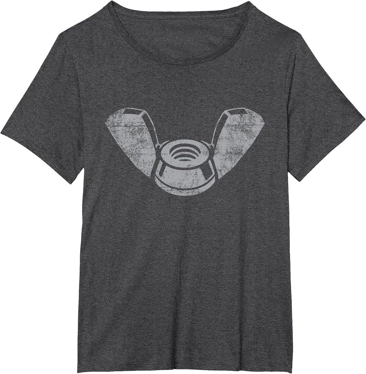 Funny Wing Nut Handyman Tools DIY Retro Fix It Guy Gal T-Shirt - Dark Heather Grey