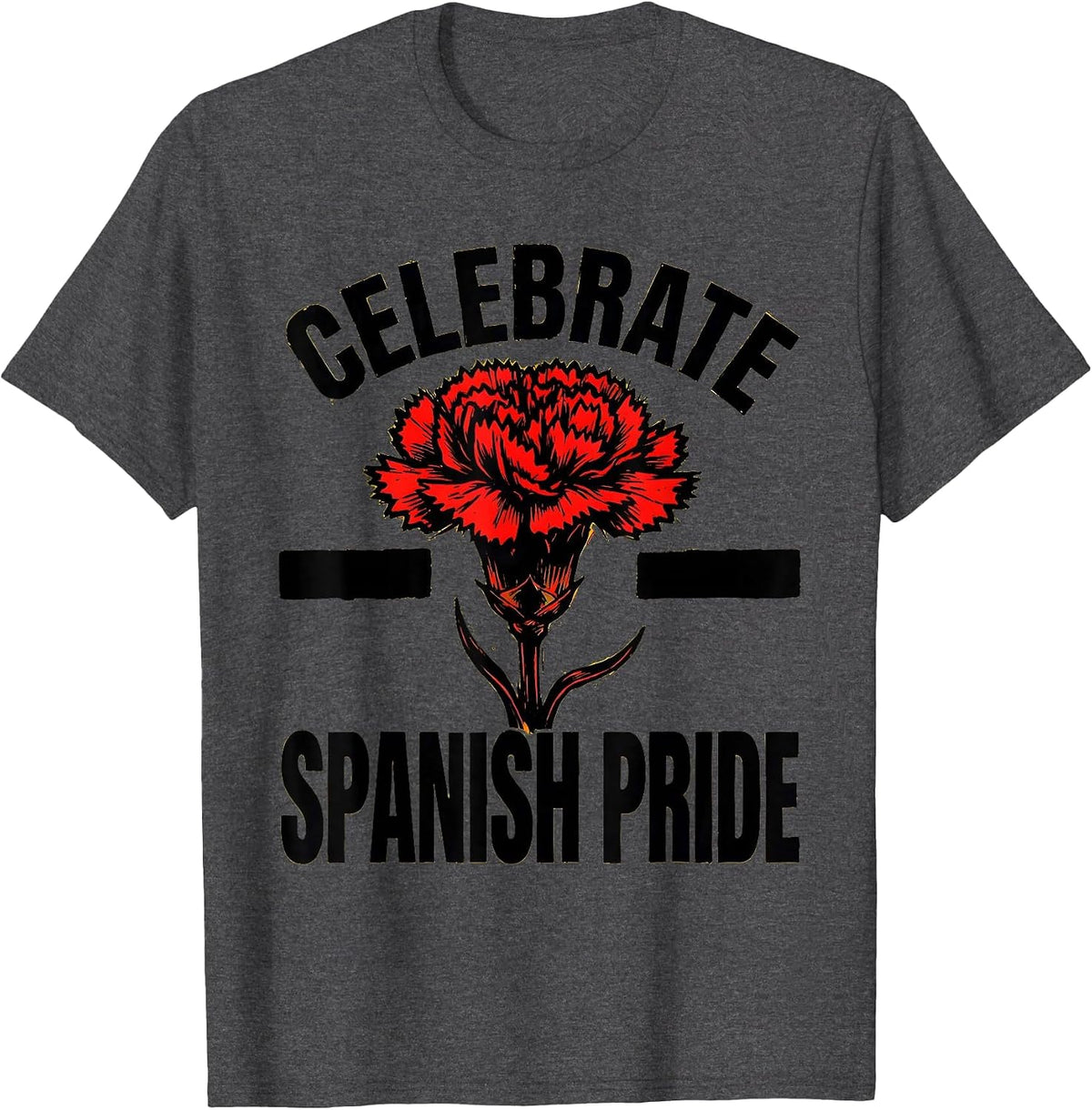 Celebrate Spanish Pride Heritage Month Design T-Shirt - Dark Heather Grey