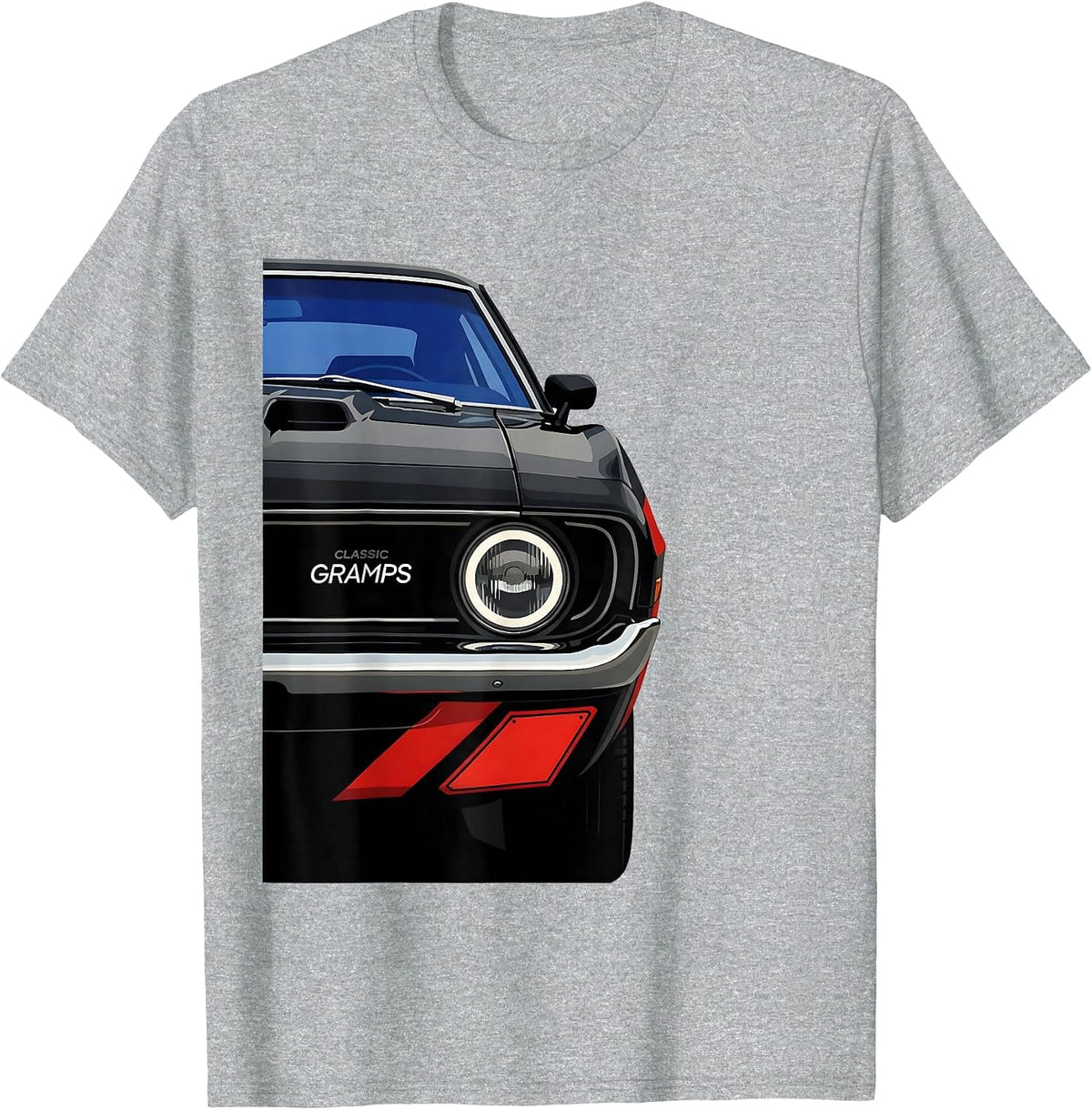 Men's Classic Gramps Funny Grandpa Classic Car Enthusiast Humor T-Shirt - Heather Grey