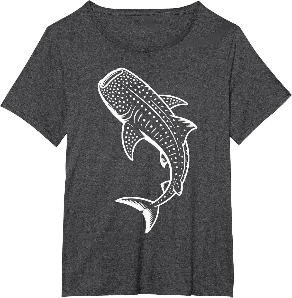 Whale Shark Illustration T-Shirt - Dark Heather Grey