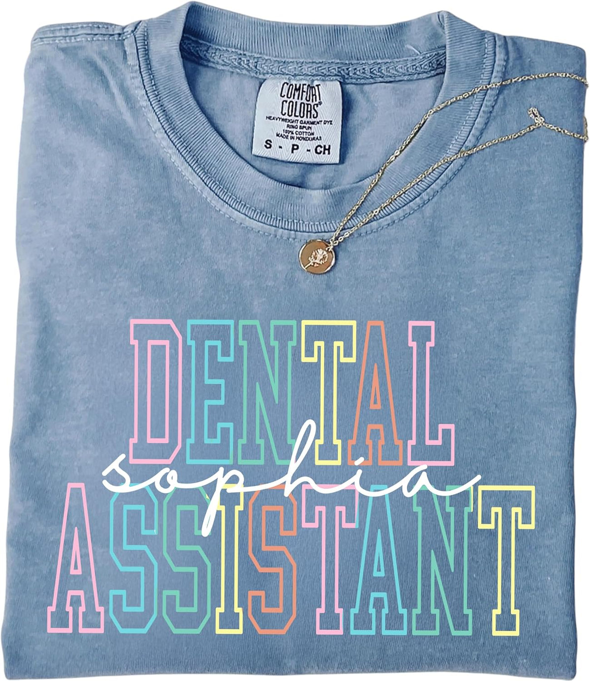 Personalized Dental Assistant T-Shirt, Custom Name Dentistry Workwear Tee, Comfortable Uniform Apparel for Dental