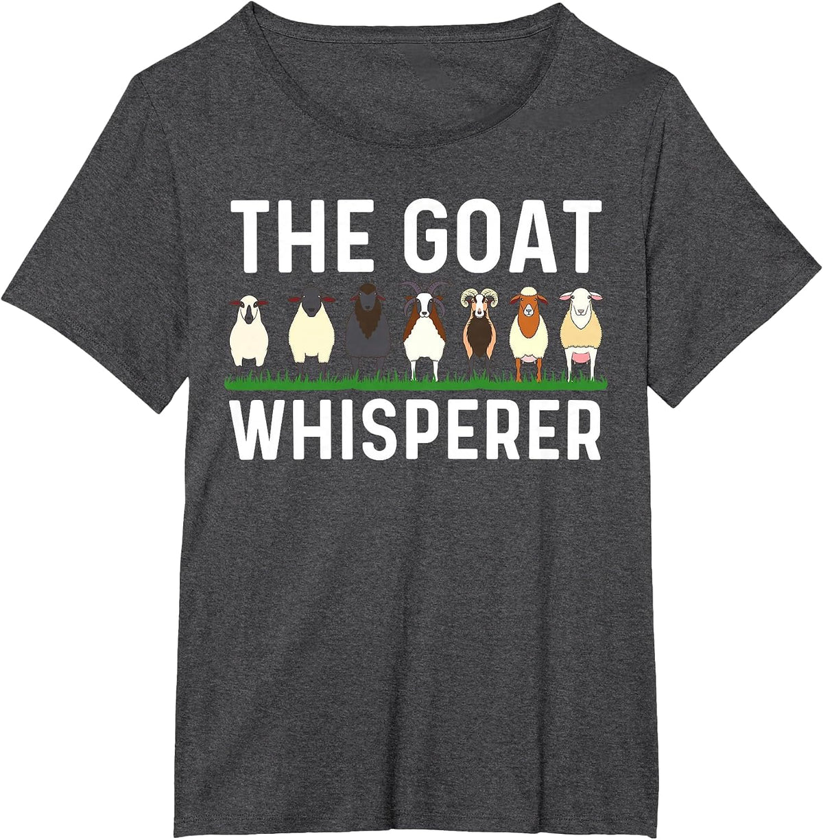Funny Goat Design Men Women Kid Farm Animal Pygmy Goat Lover T-Shirt - Dark Heather Grey