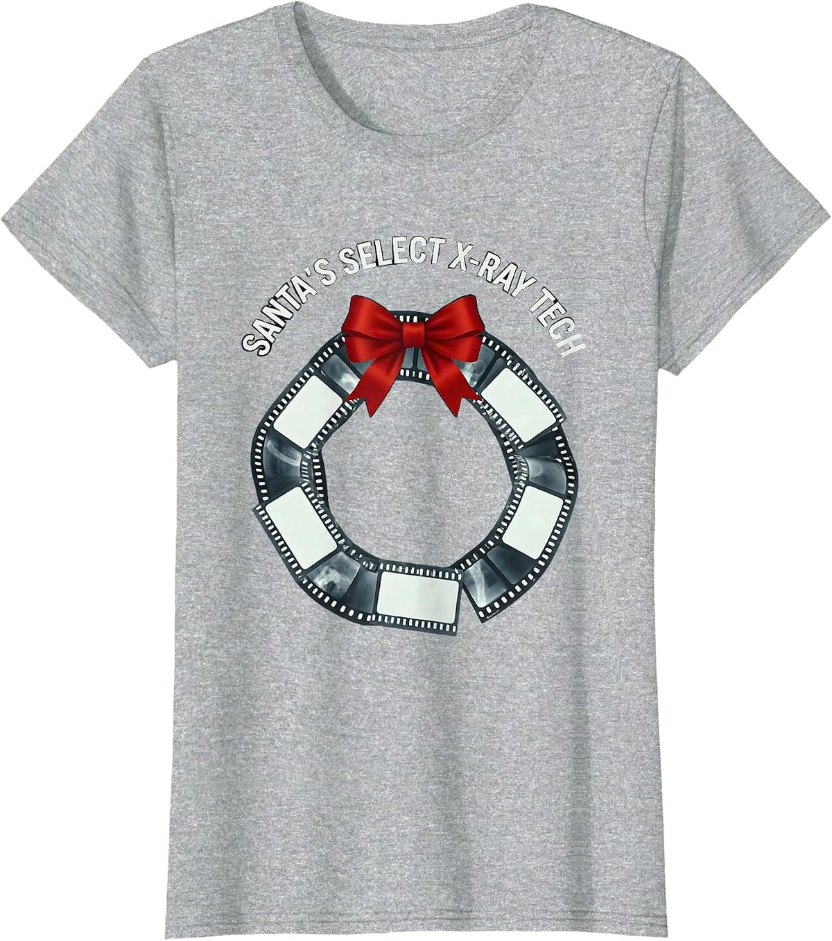 Women's Santa's Select X-Ray Tech Radiology Tech Christmas Humor T-Shirt - Heather Grey