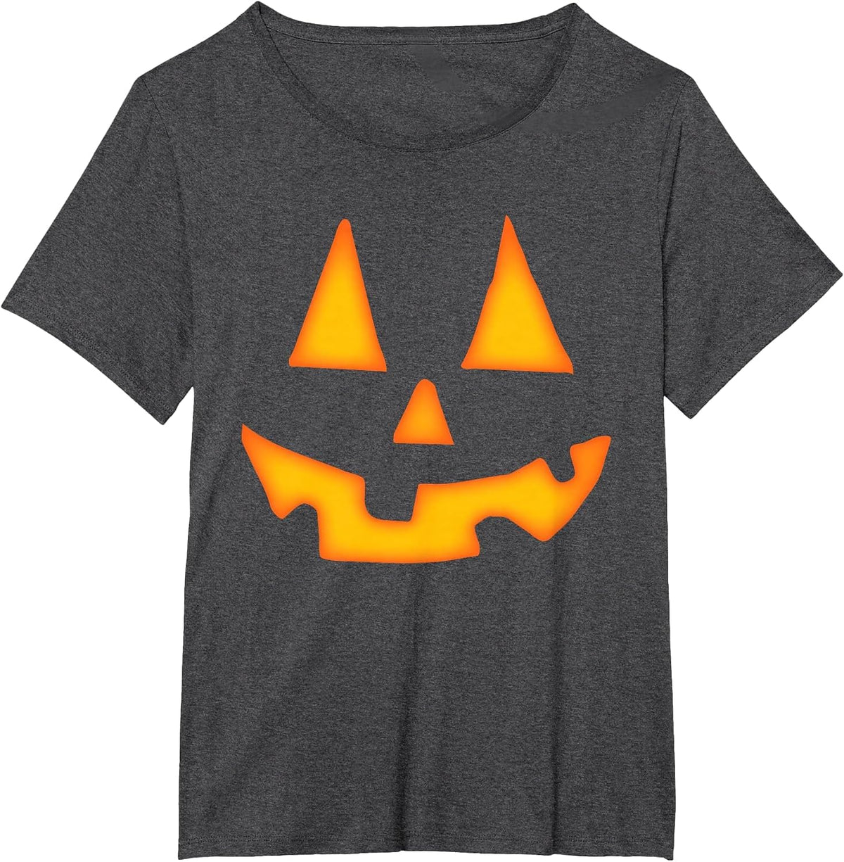 Pumpkin Halloween for Men Women Jack O Lantern Face T-Shirt - Dark Heather Grey