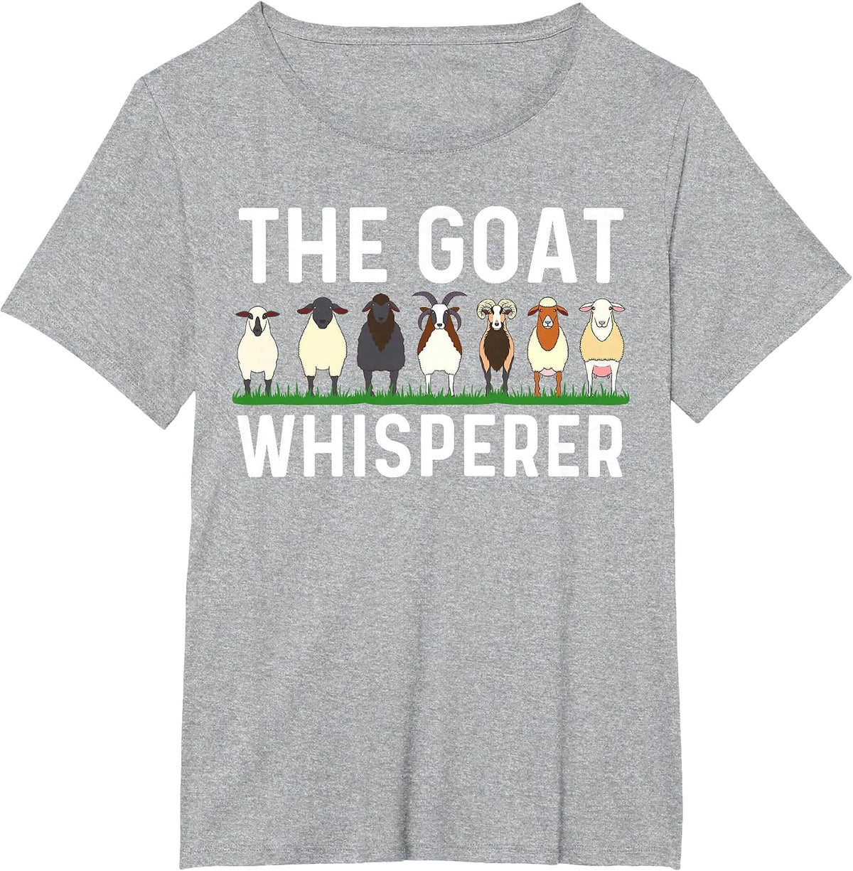 Funny Goat Design Men Women Kid Farm Animal Pygmy Goat Lover T-Shirt - Heather Grey