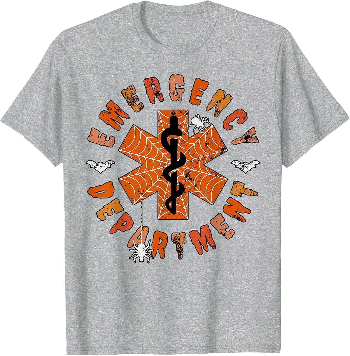 Emergency Department Halloween Costume Er Fall Pumpkin Nurse T-Shirt - Heather Grey