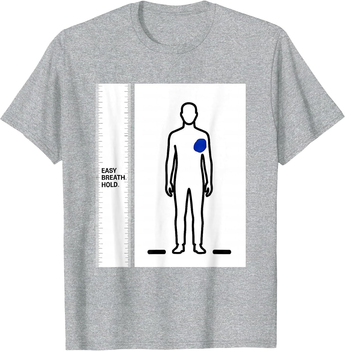 Men's Easy Breath Hold Radiology Rad Tech X-Ray Technologist Humor T-Shirt - Heather Grey