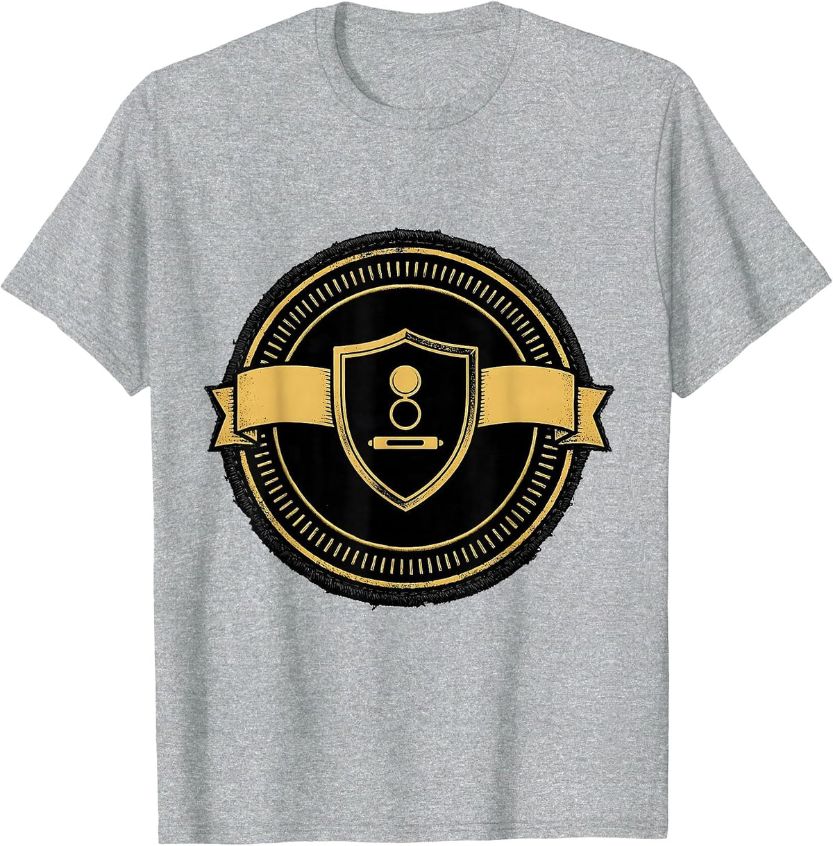 Men's School Bus Driver Emblem Funny Halloween Costume T-Shirt - Heather Grey