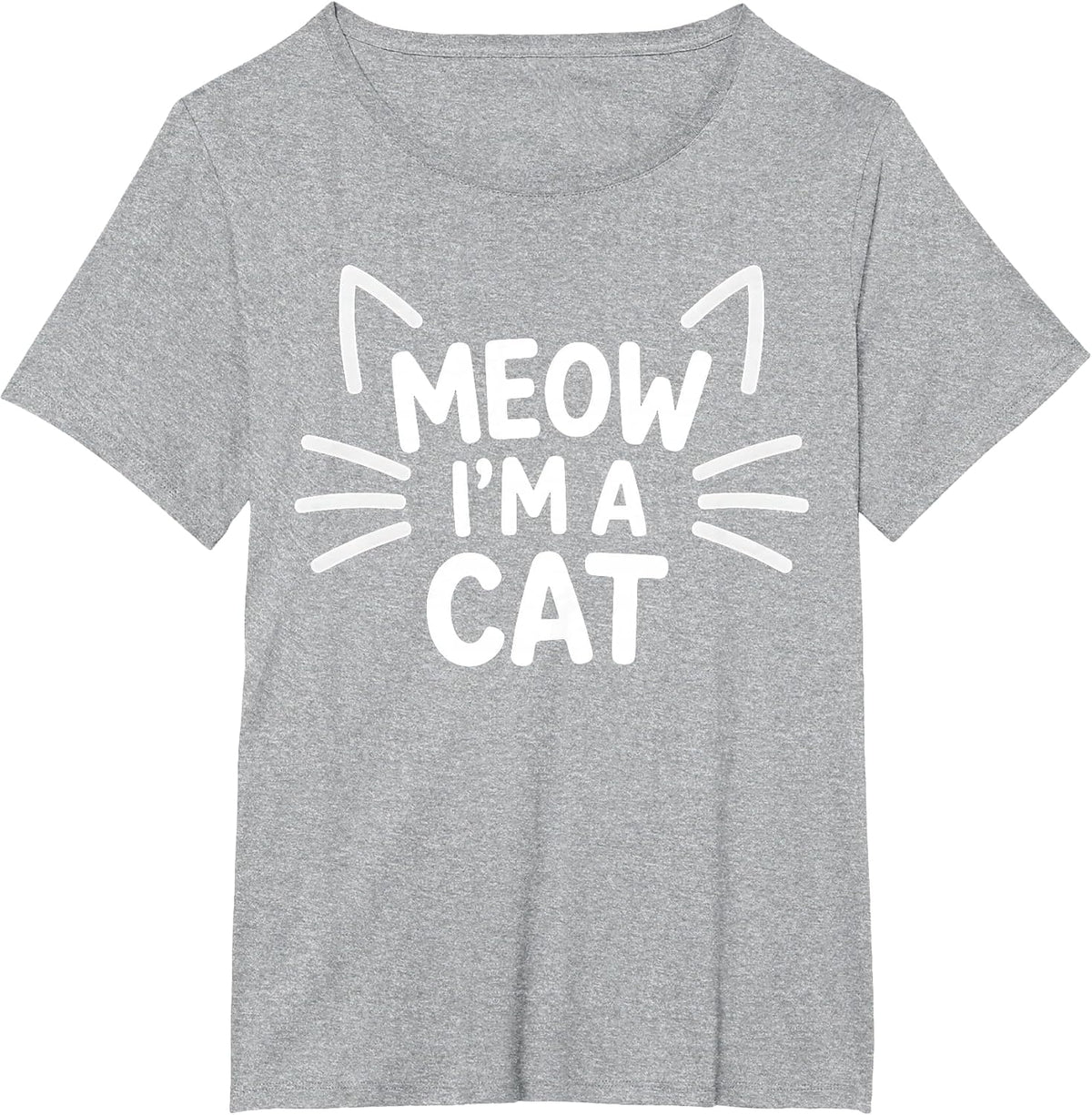Meow I'm A Cat - Halloween Costume Men Women Girls Kids T-Shirt - Heather Grey