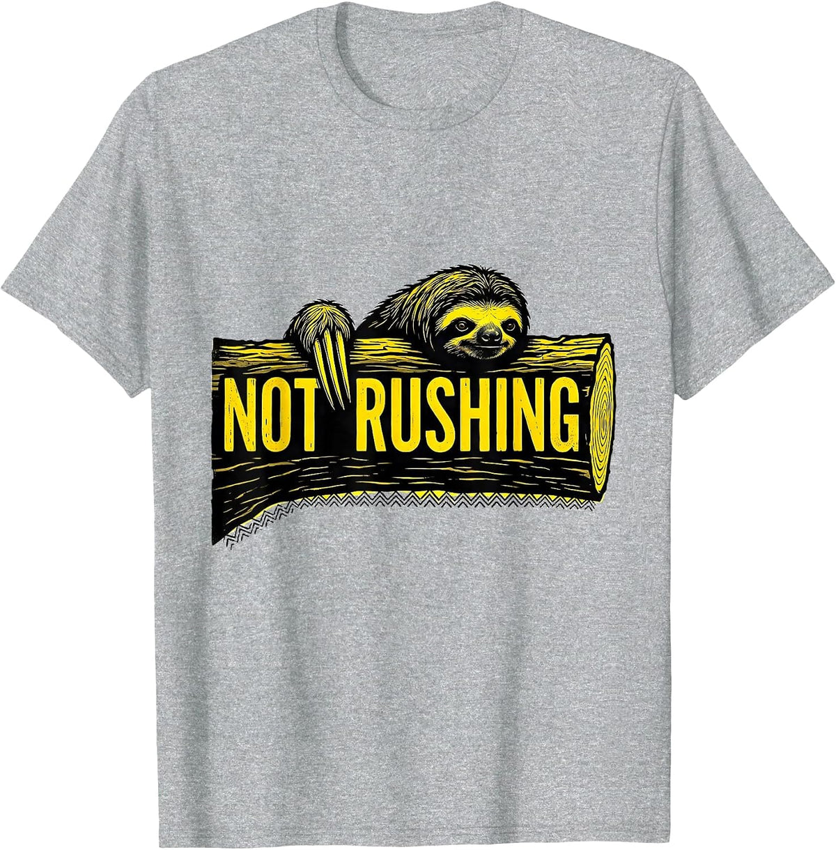 Men's Not Rushing Funny Sloth Lazy Humor Gift T-Shirt - Heather Grey