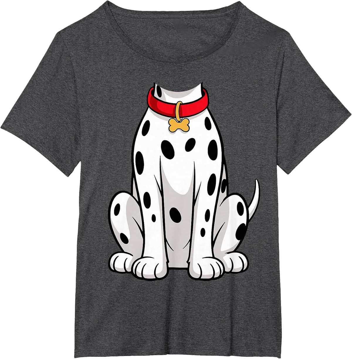 Dalmatian Shirt Adult Men Women Kids Dalmatian Costume T-Shirt - Dark Heather Grey