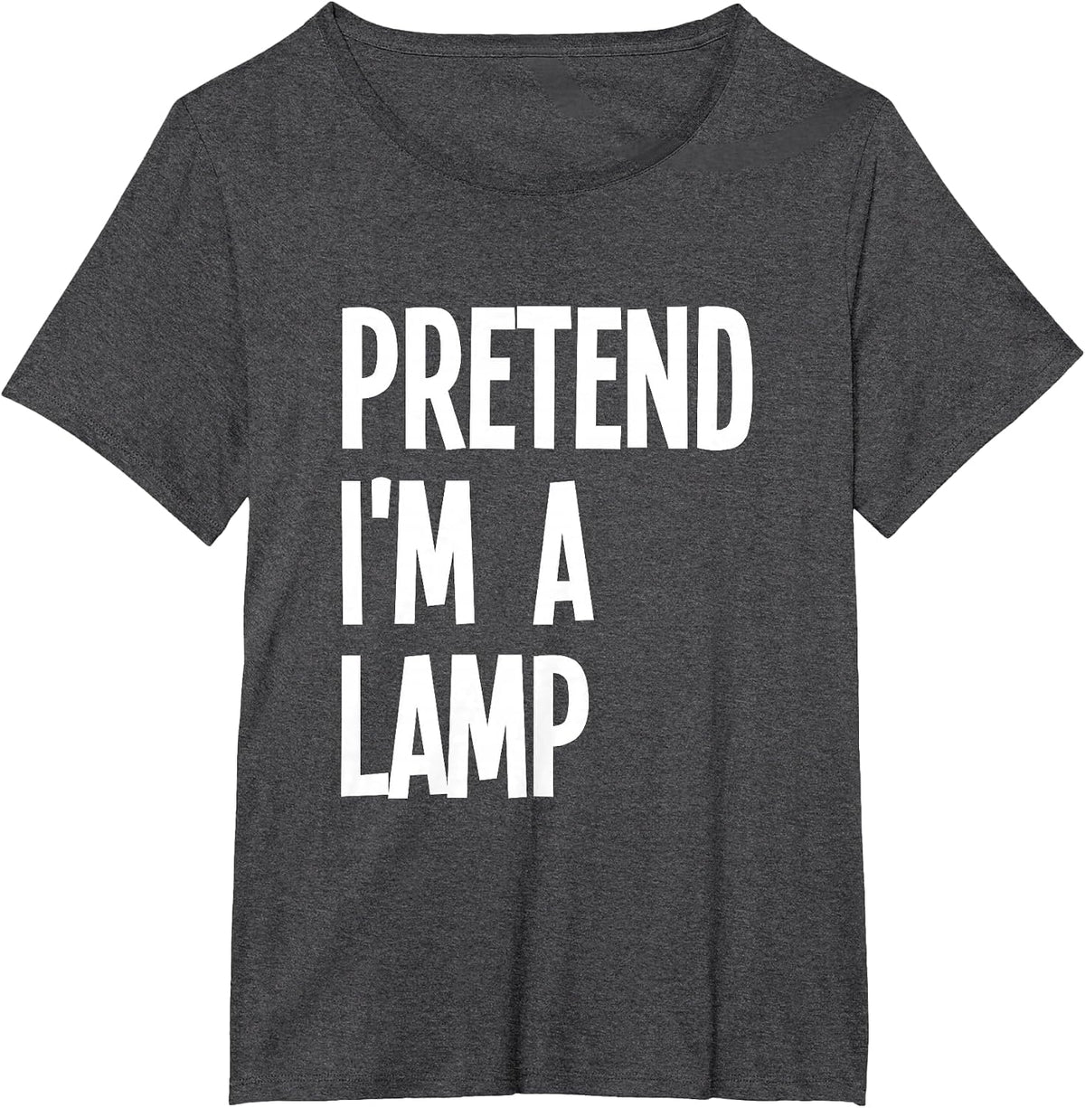 Pretend I'm A Lamp Funny Halloween Party Costume T-Shirt - Dark Heather Grey