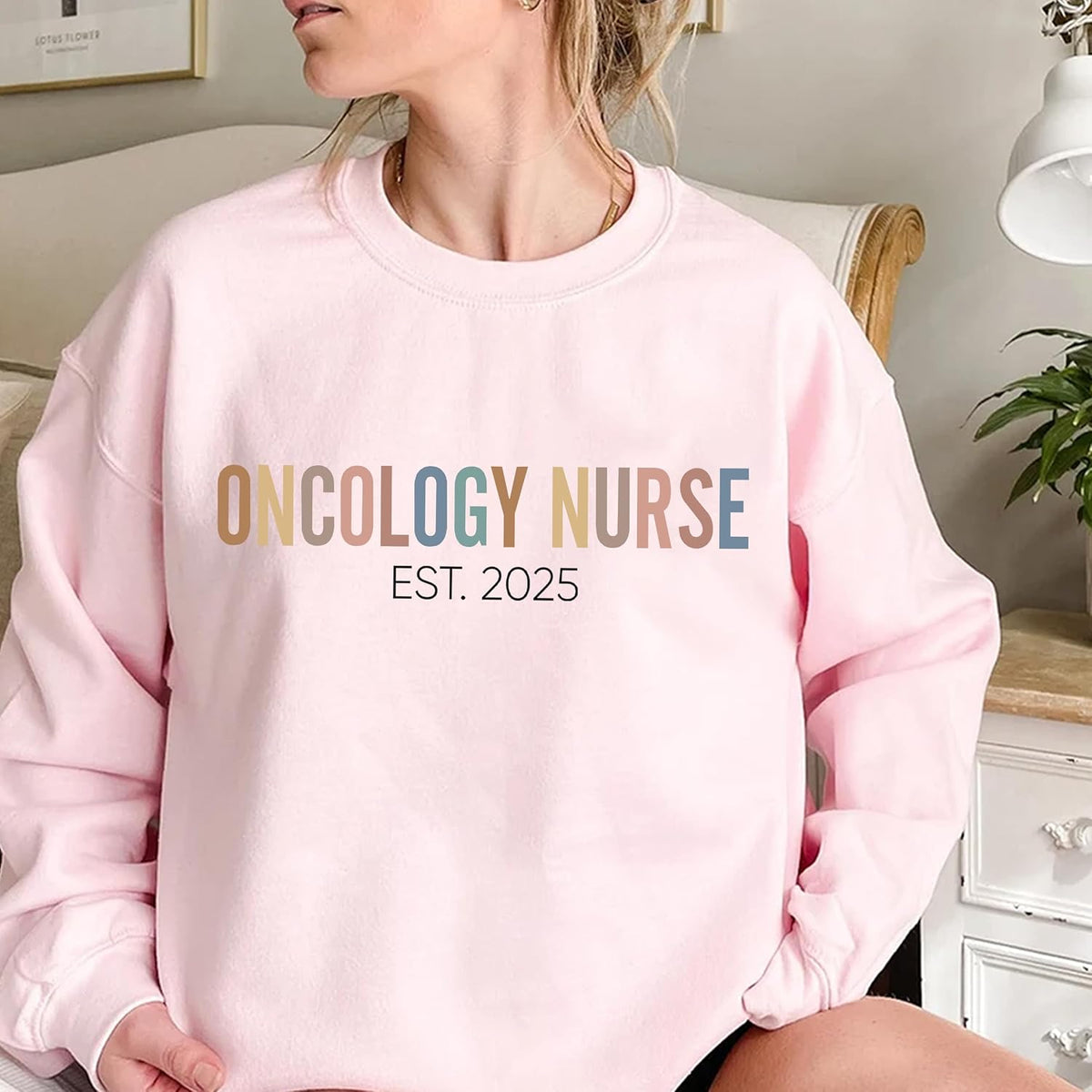 Personalized Oncology Nurse Sweatshirt, Custom Cancer Care RN Shirt, Oncology Department Gift, Gift for Healthcare Worker -