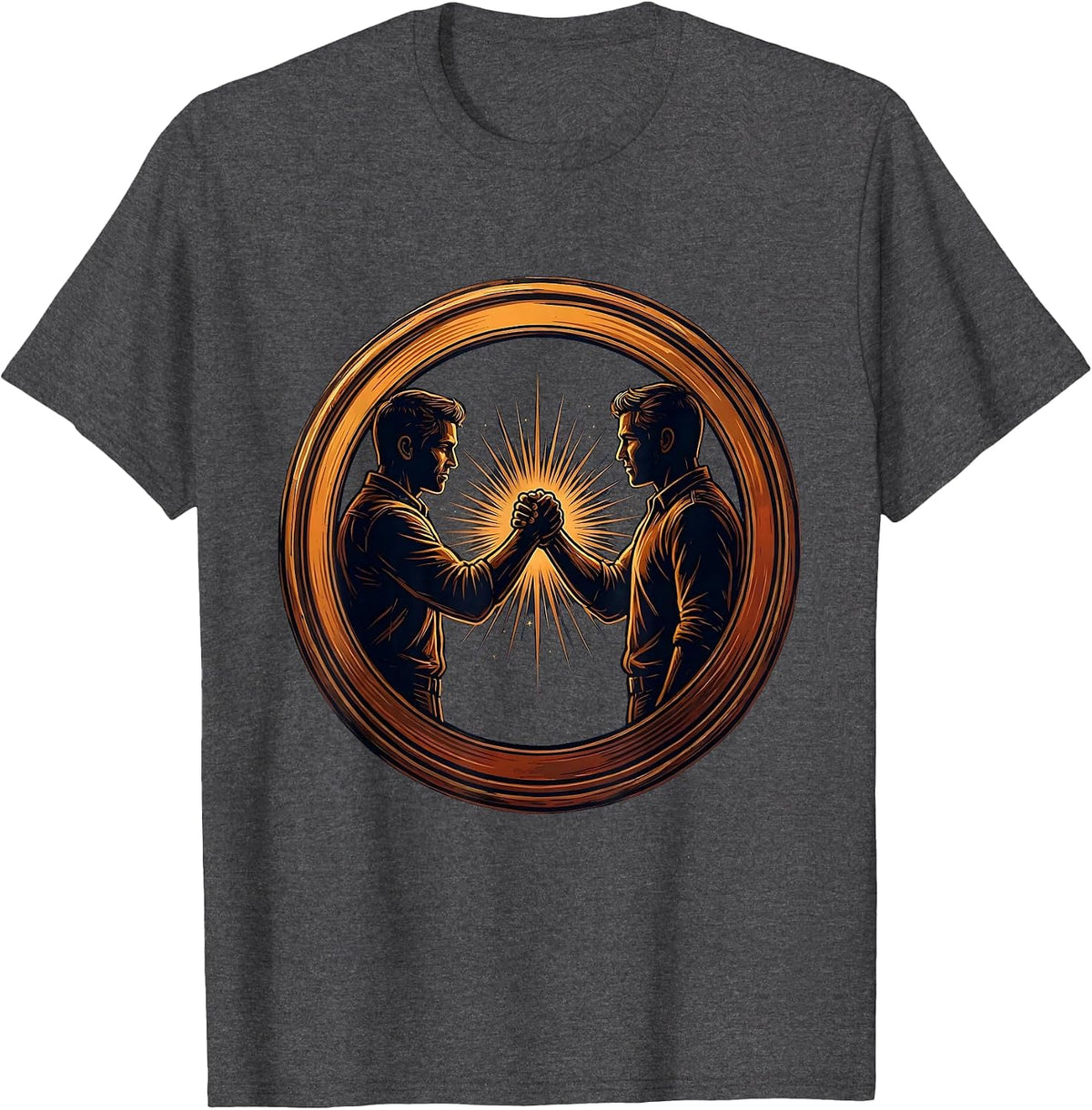 I Can't But I Know A Guy Fist Bump Silhouette T-Shirt - Dark Heather Grey