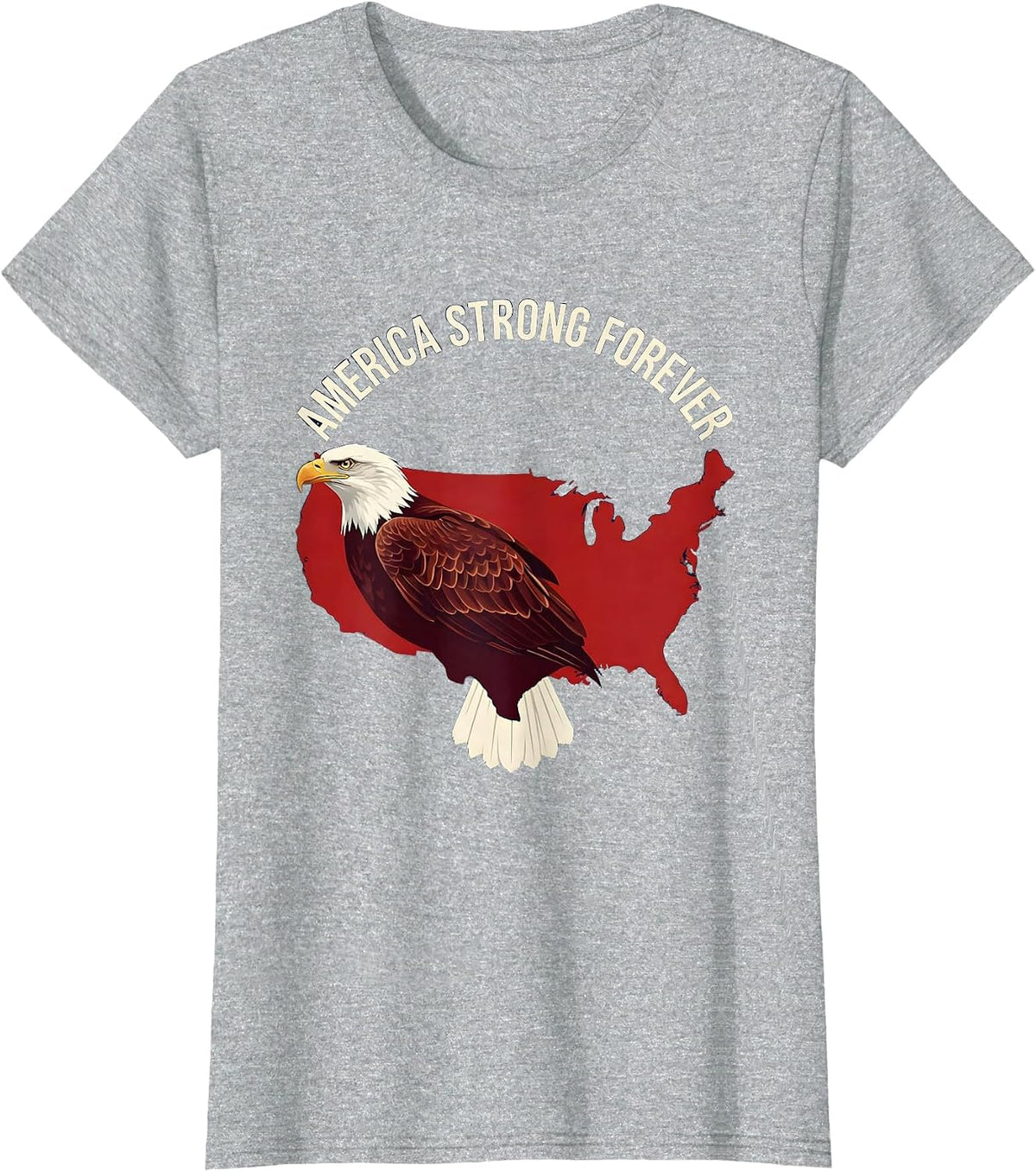 America Strong Forever Patriot Day Design T-Shirt - Heather Grey