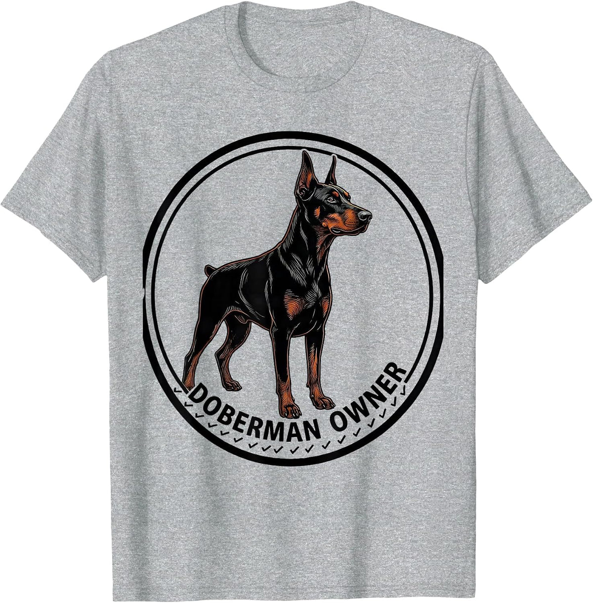 Men's Doberman Owner Funny Dobie Mom Dad Pet Lover Humor T-Shirt - Heather Grey