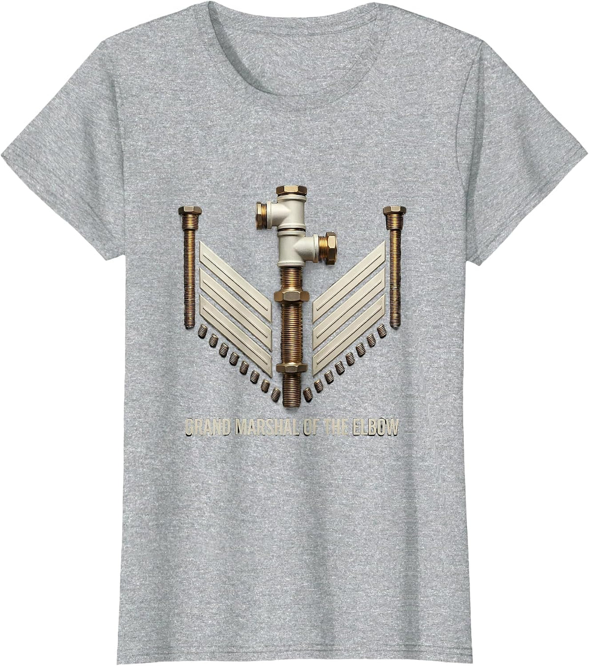 Women's Grand Marshal of the Elbow Funny Plumber Pipefitter Trade T-Shirt - Heather Grey